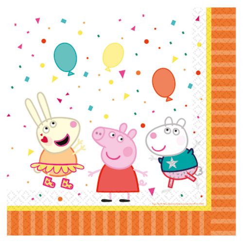 Peppa malac Confetti szalvéta 16 db-os 33x33 cm