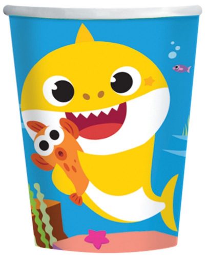 Baby Shark Music papír pohár 8 db-os 250 ml