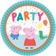 Peppa malac Confetti papírtányér 8 db-os 23 cm