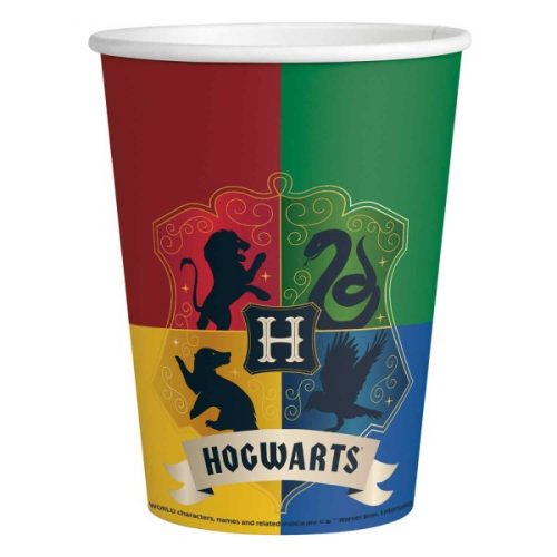 Harry Potter Houses papír pohár 8 db-os 250 ml