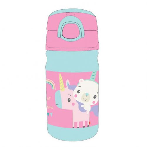 Fisher-Price Animals Unicorn műanyag kulacs akasztóval 350 ml