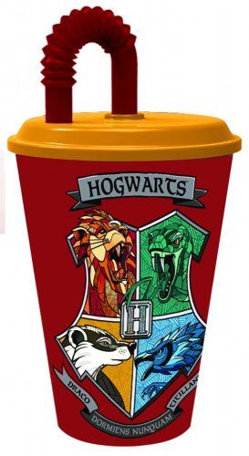 Harry Potter Houses szívószálas pohár, műanyag 430 ml